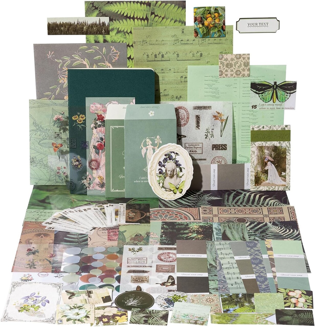 Scrapbooking and Journaling Materials (Forest) 9.1 x 4.6 x 0.6 inches